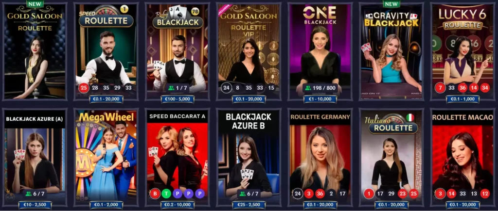 Lolajack Live Casino Games